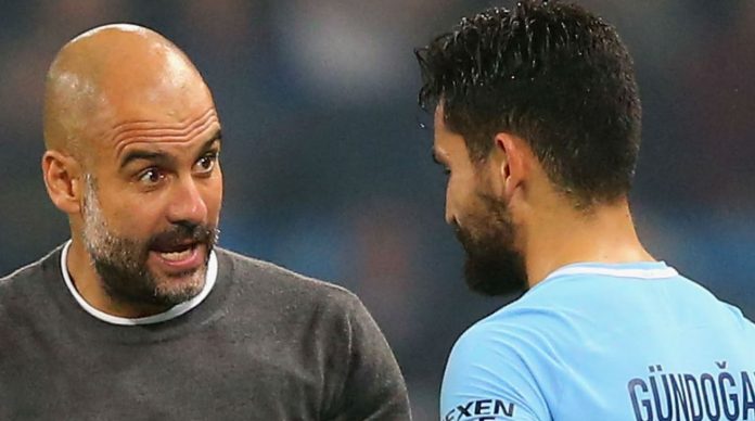 Pep Guardiola dan Ilkay gundogan - Manchester City