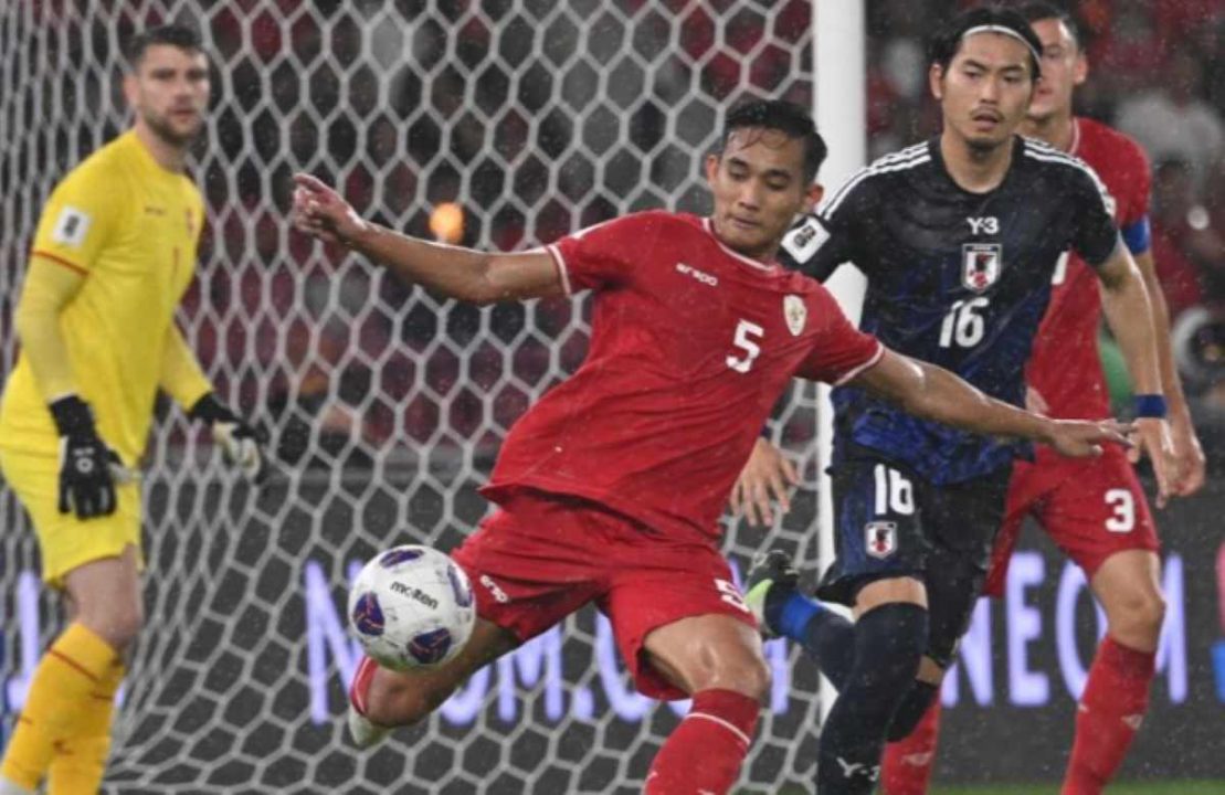 Rizky Ridho saat membela Indonesia vs China