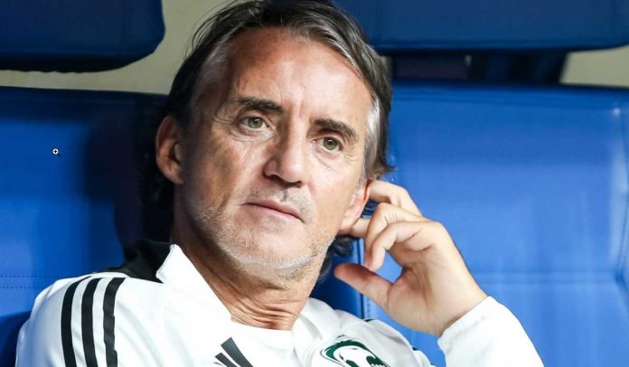 Roberto Mancini saat memimpin Arab Saudi di kualifikasi Piala Dunia 2026