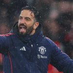 Ruben Amorim di pertandingan Manchester United vs Ipswich Town