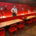 Salah satu sudut museum Manchester United di dalam stadion Old Trafford