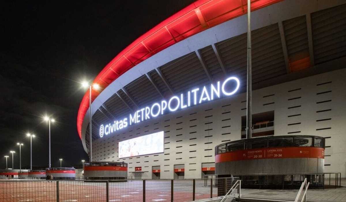 Stadion Civitas Metropolitano tampak dari depan