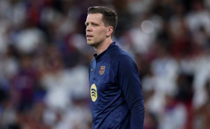 Wojciech Szczesny dalam sebuah laga bersama Barcelona