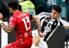 Aksi Andrea Cambiaso di laga Juventus vs Monza