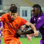 Aksi Moise Kean di laga Fiorentina vs NK Celje