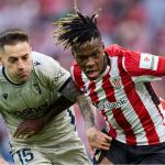Aksi Nico Williams di laga Athletic Bilbao vs Osasuna
