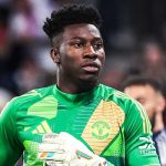 Andre Onana di laga Lyon vs Manchester United
