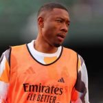David Alaba dalam sebuah sesi latihan Real Madrid