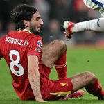 Dominik Szoboszlai kehilangan bola di laga Liverpool vs Everton