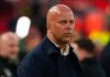 Ekspresi Arne Slot di laga Liverpool vs Everton