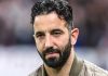 Ekspresi Ruben Amorim di pertandingan Lyon vs Manchester United