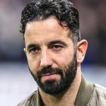 Ekspresi Ruben Amorim di pertandingan Lyon vs Manchester United