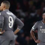 Ekspresi penyesalan Vinicius Junior selama kekalahan Madrid dari Arsenal