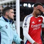 Gabriel Magalhaes meninggalkan lapangan karena cedera di laga Arsenal vs Fulham