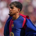 Lamine Yamal dalam sebuah aksinya di Barcelona