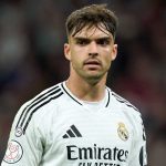 Raul Asencio di laga Real Madrid v Real Sociedad