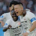 Sho Yamamoto usai membawa Persis menang atas Persita di pekan ke-30