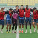 Skuad PSM usai sesi latihan jelang menjamu Semen Padang