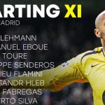 Starting XI Arsenal saat mengalahkan Real Madrid di Bernabeu