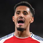 William Saliba di laga Arsenal vs Fulham