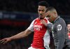 William Saliba mengawal Kylian Mbappe