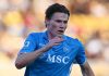 Aksi Scott McTominay di laga Lecce vs Napoli