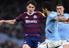 Aksi Tino Livramento di laga Manchester City vs Newcastle United