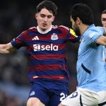 Aksi Tino Livramento di laga Manchester City vs Newcastle United
