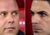 Arne Slot vs Mikel Arteta