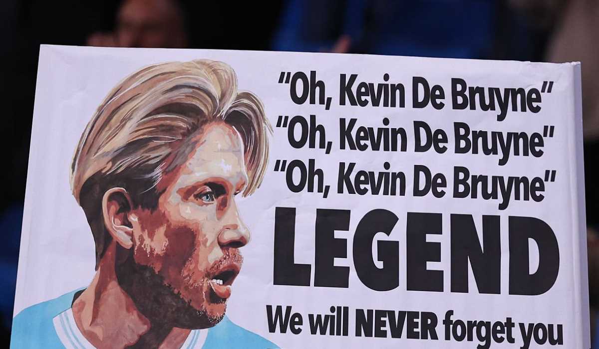 Banner fans Manchester City untuk Kevin de Bruyne