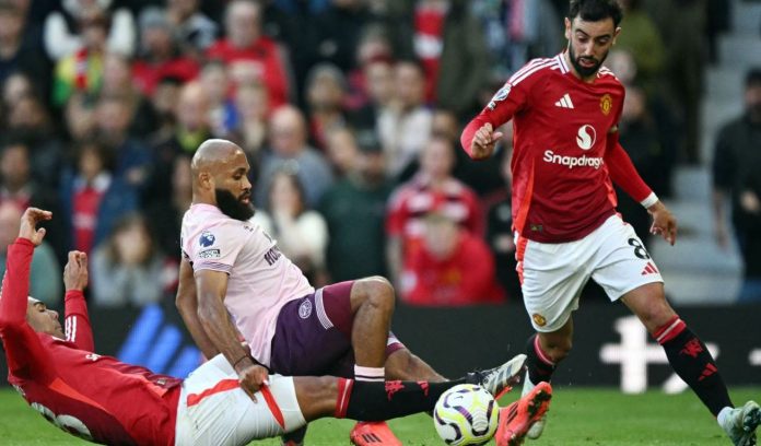 Brentford vs Manchester United pekan ke-35 Liga Inggris 2024-2025.