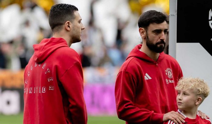 Bruno Fernandes dan Diogo Dalot jelang laga Newcastle United vs Manchester United