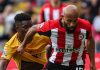 Bryan Mbeumo di laga Wolves vs Brentford