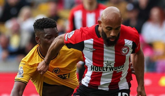 Bryan Mbeumo di laga Wolves vs Brentford