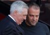 Carlo Ancelotti dan Hansi Flick usai laga Barcelona vs Real Madrid