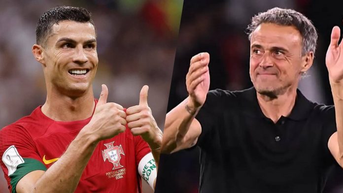 Cristiano Ronaldo dan Luis Enrique