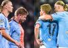 Ekspresi Erling Haaland dan Kevin de Bruyne usai laga final Piala FA