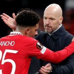 Erik ten Hag dan Jadon Sancho selama masih bersama di Manchester United