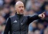 Erik ten Hag di pertandingan terakhir untuk Manchester United