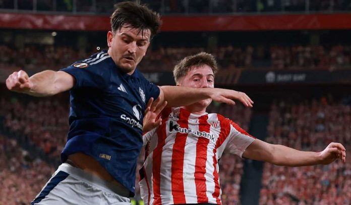 Harry Maguire di laga Athletic Bilbao v Manchester United