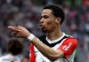 Hugo Ekitike merayakan gol untuk Eintracht Frankfurt
