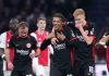 Hugo Larsson usai laga yang dilakoni Eintracht Frankfurt