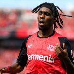 Jeremie Frimpong di laga Leverkusen vs Borussia Dortmund