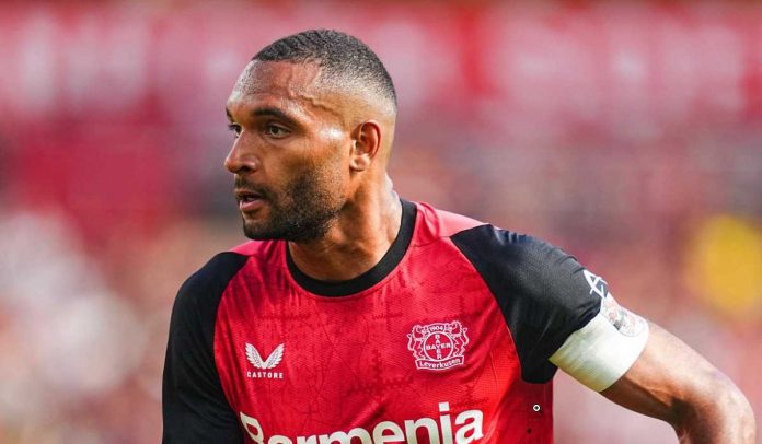 Jonathan Tah di laga Bayer Leverkusen vs Borussia Dortmund