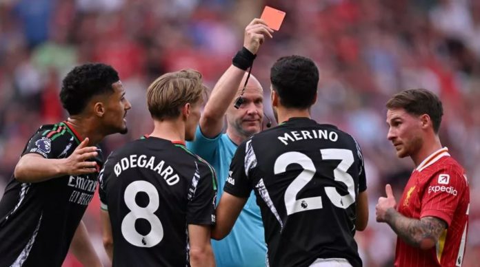 Kartu Merah di laga antara Liverpool vs Arsenal