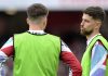 Kieran Tierney dan Jorginho memainkan laga kandang terakhir Arsenal