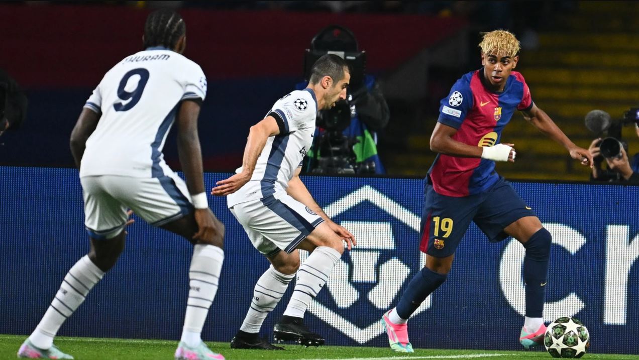 Lamine Yamal vs Inter Milan di Liga Champions