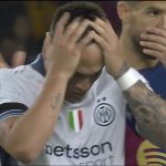 Lautaro Martinez cedera di laga Barcelona vs Inter Milan