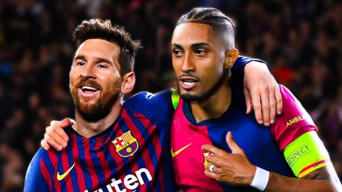 Lionel Messi dan Raphinha bintang Barcelona