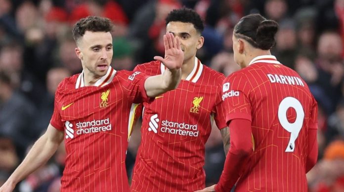 Luis DIaz, Diogo Jota dan Darwin Nunez trio penyerag Liverpool